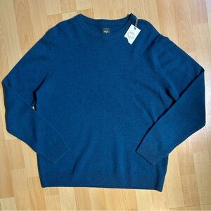 Soft Cloth NWT Blue merino Wool Crewneck Sweater Large